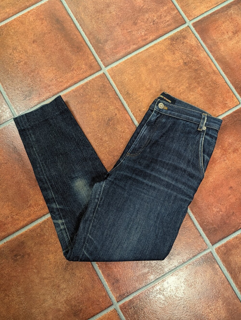Vanessa Seward Dark Indigo Whiskered Jeans
